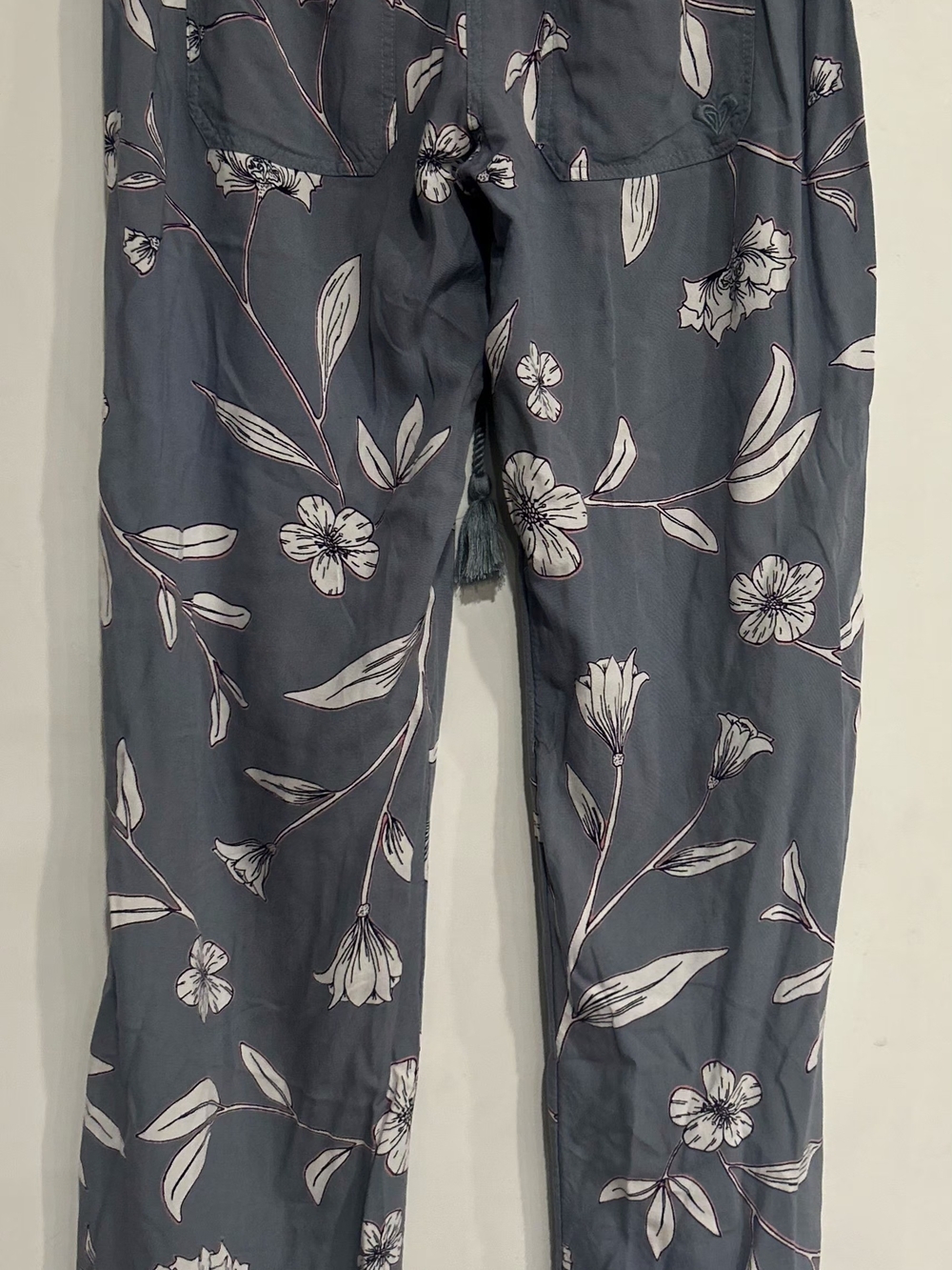 Roxy Blue Floral Wide-Leg Pants